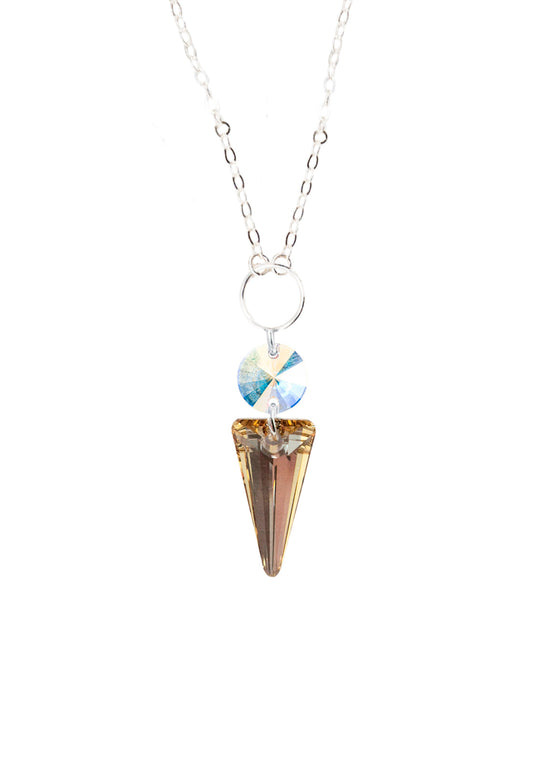 Collar Mystic Plata 925 Cristal Swarovski® Golden Shadow
