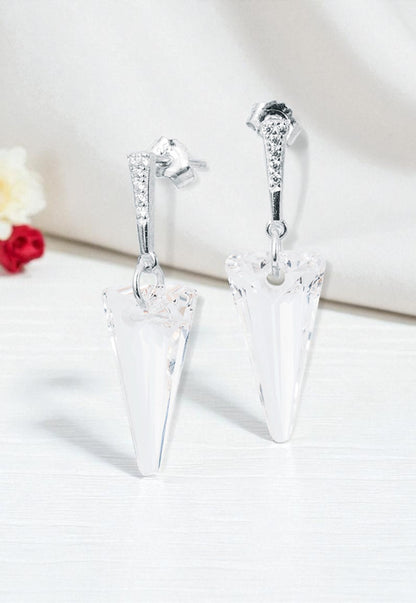 Aros Sevilla Plata Italiana 925 y Cristales Genuinos