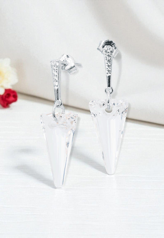 Aros Sevilla Plata Italiana 925 y Cristales Genuinos