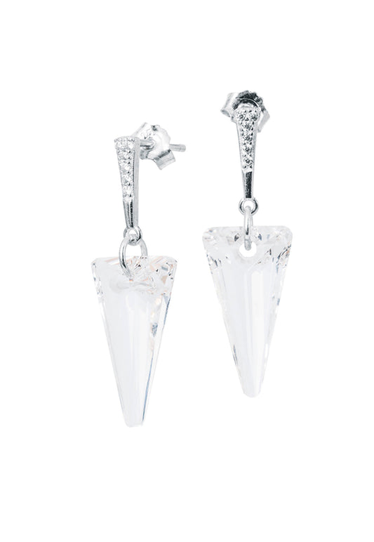 Aros Sevilla Plata 925 Cristal Swarovski® Transparente