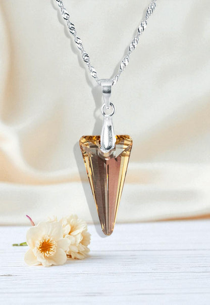 Collar Sevilla Plata 925 Cristal Swarovski® Golden Shadow