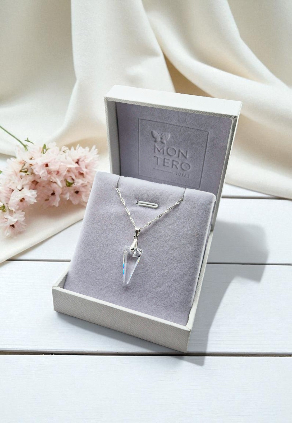 Collar Sevilla Plata Italiana 925 y Cristales Genuinos