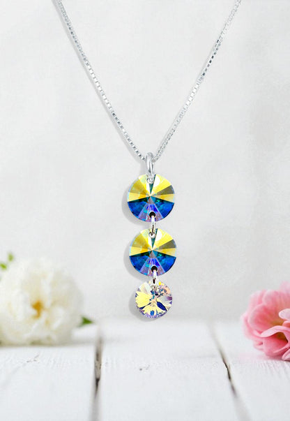 Collar Rafaela Cristal Genuino Aurora Boreal