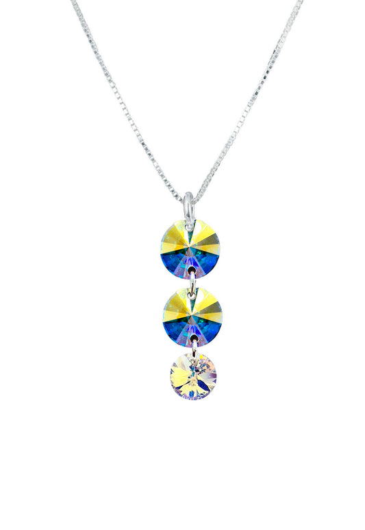 Collar Rafaela Plata 925 Cristal Swarovski® Aurora Boreal