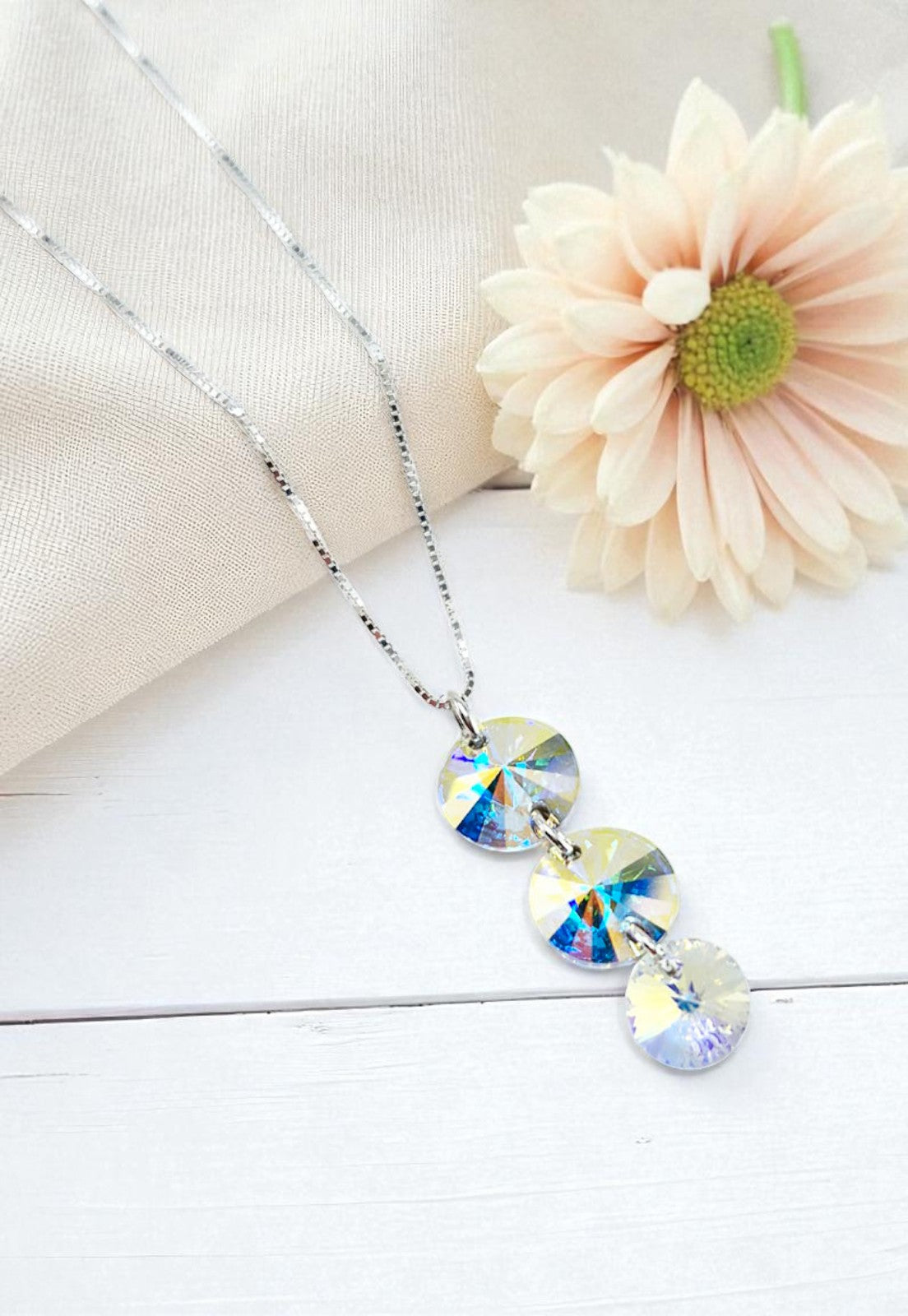 Collar Rafaela Cristal Genuino Aurora Boreal