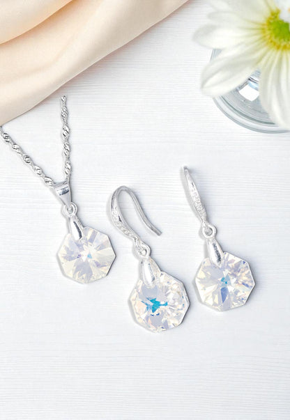 Conjunto Bruselas Cristales Genuinos Aurora Boreal