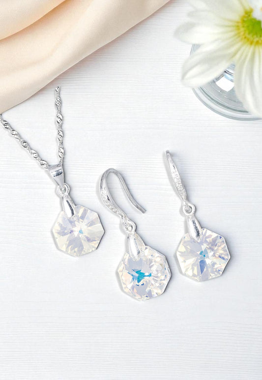 Conjunto Bruselas Cristales Genuinos Aurora Boreal