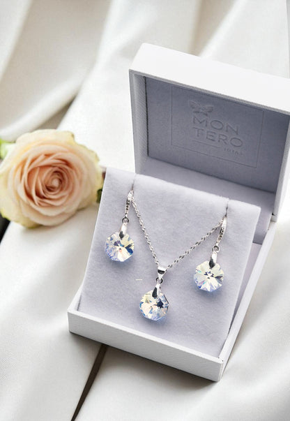 Conjunto Bruselas Cristales Genuinos Aurora Boreal