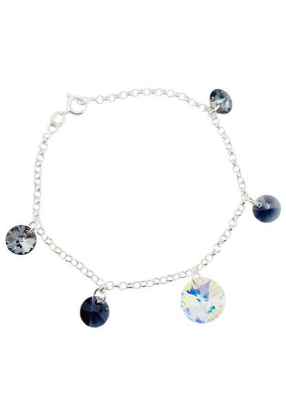 Pulsera Nepal Plata 925 Cristal Swarovski® Silver Night