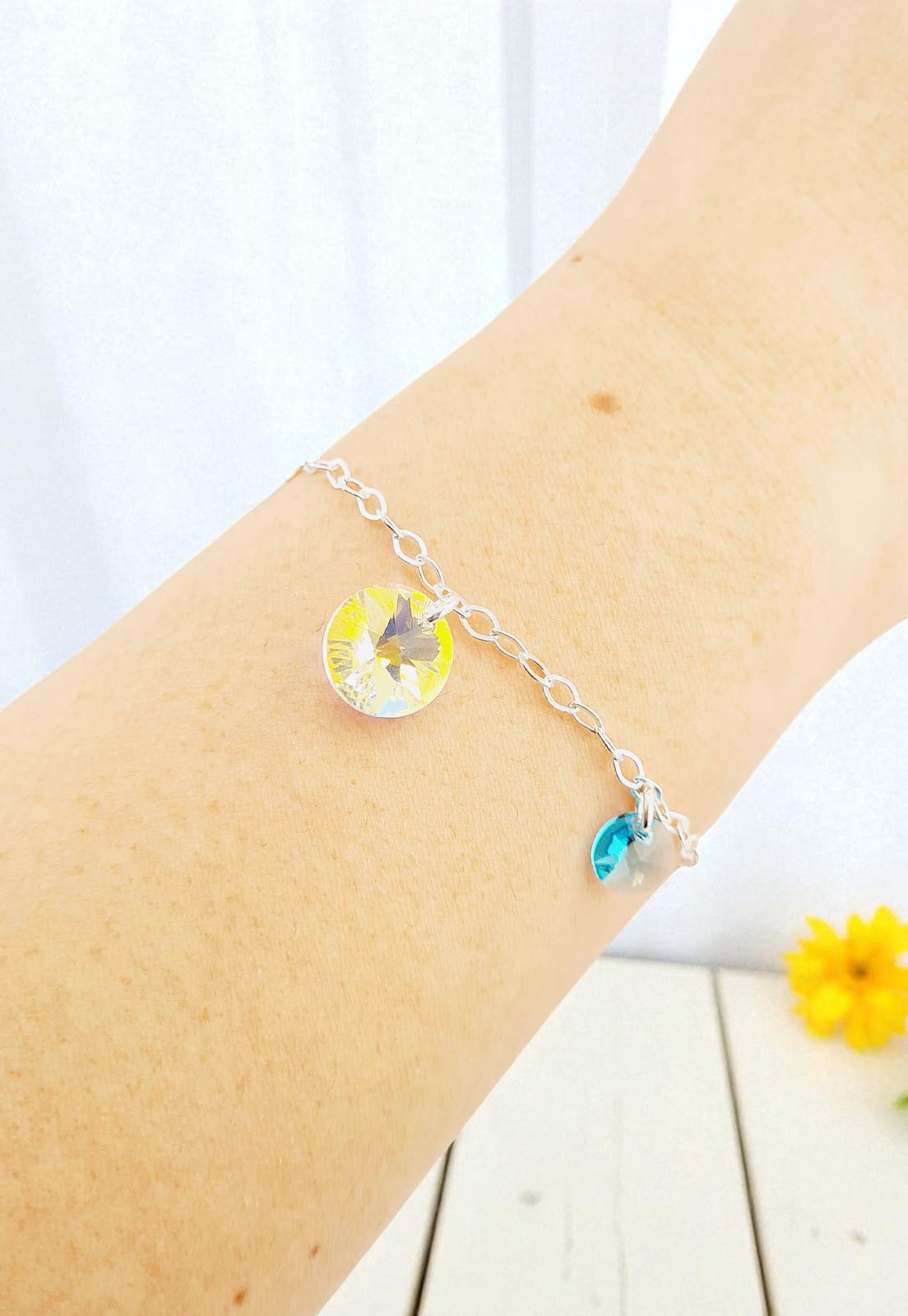 Pulsera Nepal Plata 925 Cristal Swarovski® Turquesa