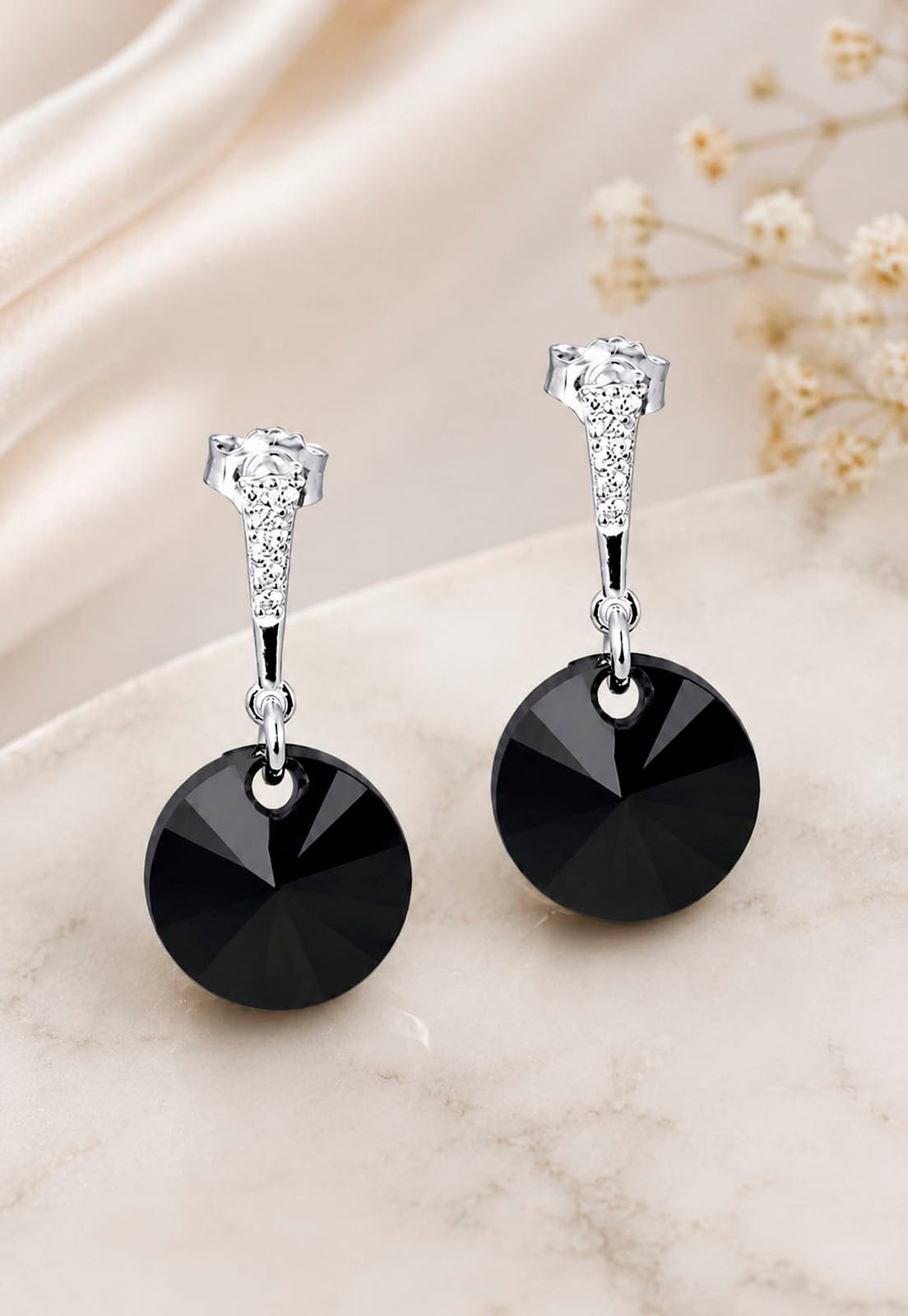 Aros Paris Plata 925 Cristal Swarovski® Silver Night