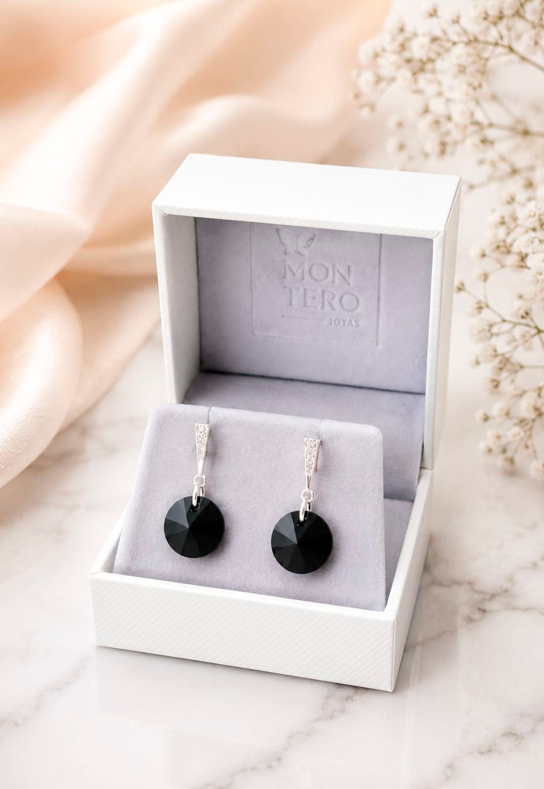 Aros Paris Plata 925 Cristal Swarovski® Silver Night