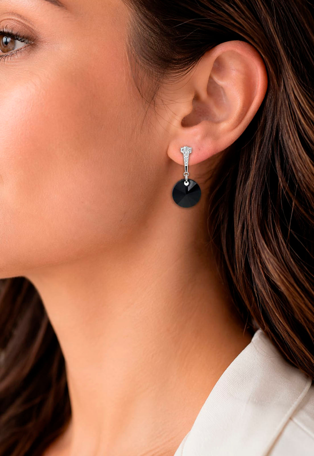 Aros Paris Plata 925 Cristal Swarovski® Silver Night