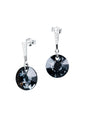 Aros Paris Plata 925 Cristal Genuino Silver Night