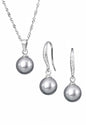 Conjunto Oslo Plata 925 Perlas de Swarovski® Grey
