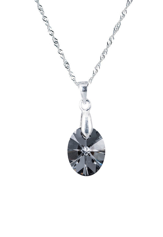 Collar Praga Plata 925 Cristal Swarovski® Silver Night