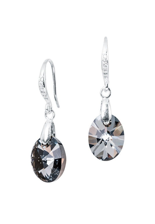Aros Praga Plata 925 Cristal Swarovski® Silver Night
