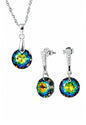 Conjunto Gracia Plata 925 Cristal Swarovski® Vitral Medium