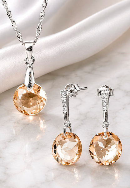 Conjunto Gracia Plata 925 Cristal Swarovski® Shadow