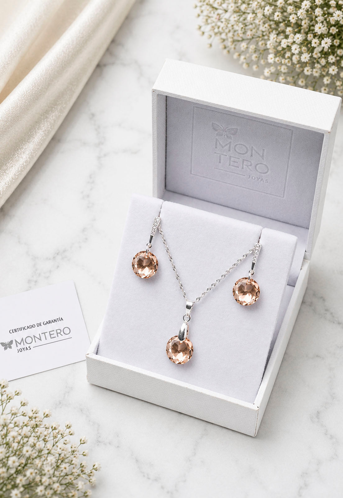 Conjunto Gracia Plata 925 Cristal Swarovski® Shadow