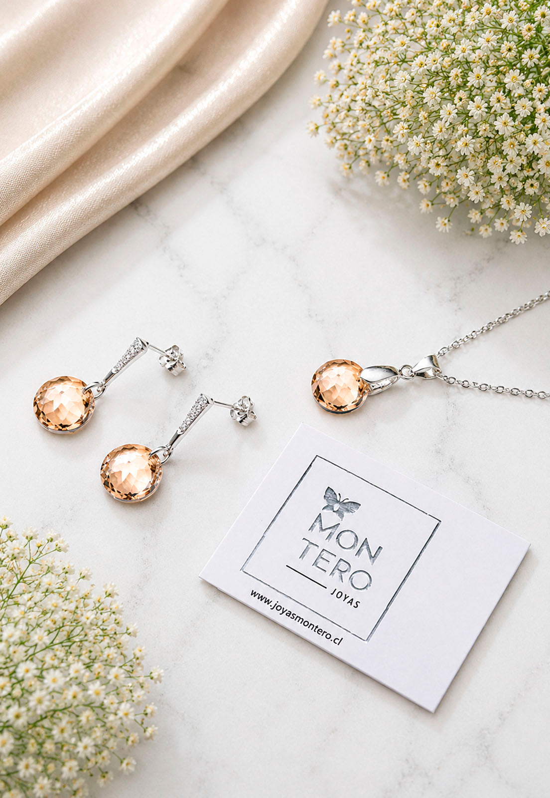 Conjunto Gracia Plata 925 Cristal Swarovski® Shadow