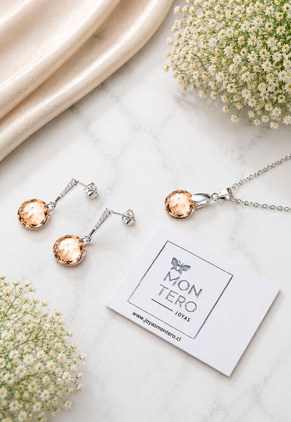 Conjunto Gracia Plata 925 Cristal Swarovski® Shadow