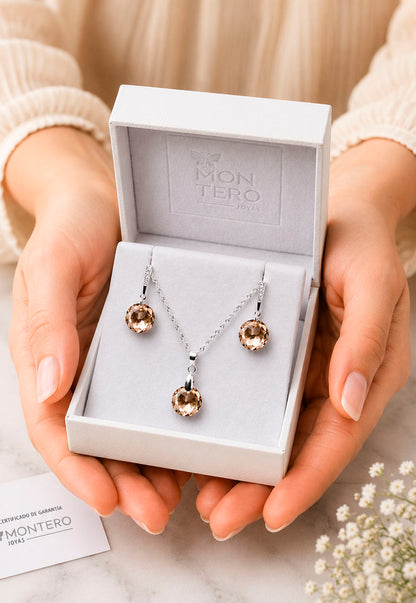 Conjunto Gracia Plata 925 Cristal Swarovski® Shadow