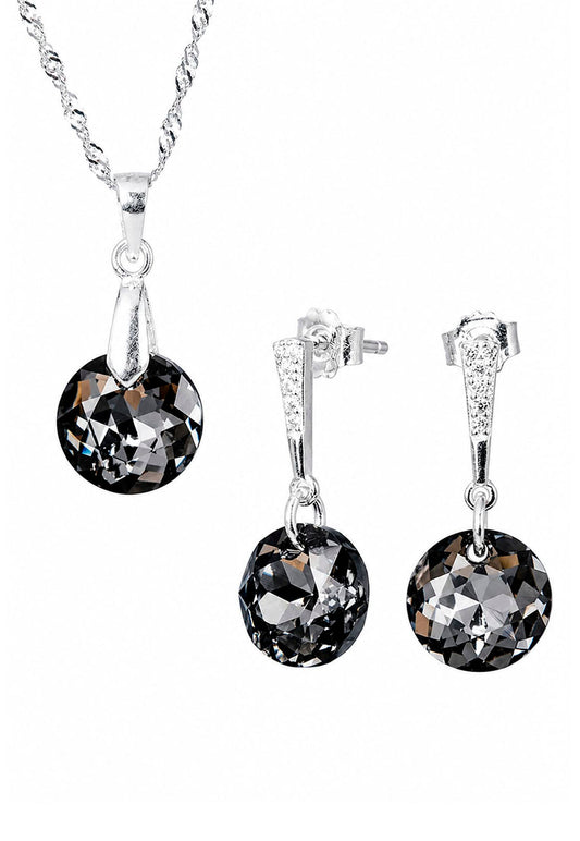 Conjunto Gracia Plata 925 Cristal Swarovski® Silver Night