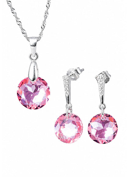Conjunto Gracia Plata 925 Cristal Swarovski® Light Rose