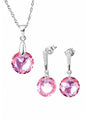 Conjunto Gracia Plata 925 Cristal Swarovski® Light Rose