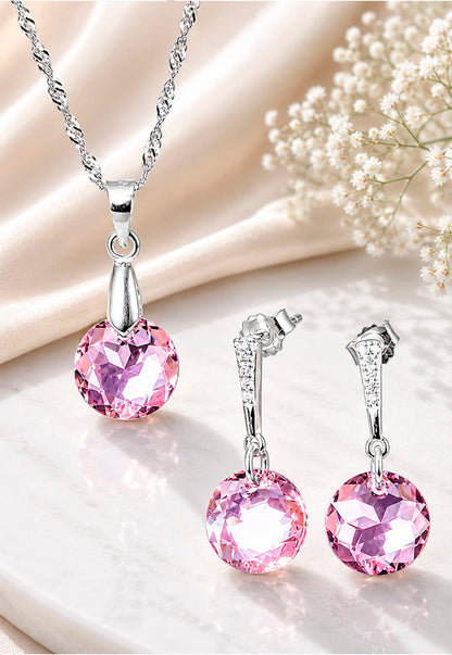 Conjunto Gracia Plata 925 Cristal Swarovski® Light Rose