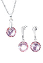 Conjunto Gracia Plata 925 Cristal Genuino Light Rose