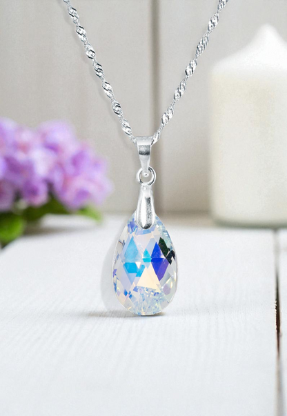 Collar Petra Plata 925 Cristal Swarovski® Aurora Boreal