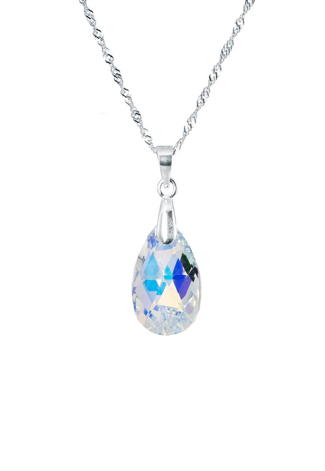 Collar Petra Plata 925 Cristal Swarovski® Aurora Boreal