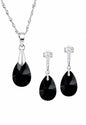 Conjunto Encanto Plata 925 Cristal Swarovski® Jet