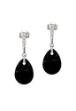 Aros Encanto Plata 925 Cristal Swarovski® Jet