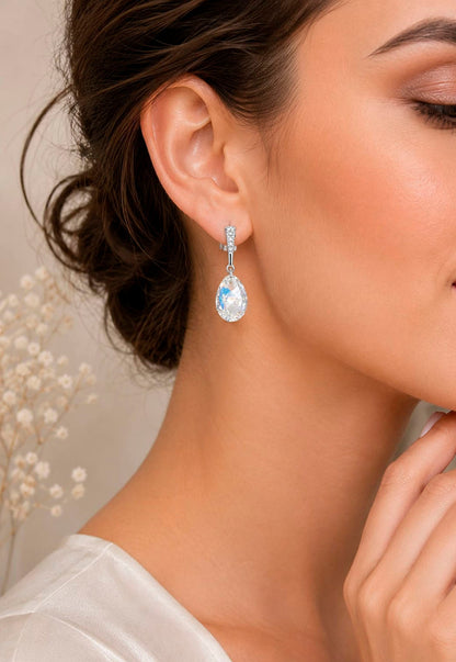 Aros Encanto Plata 925 Cristal Swarovski® Aurora Boreal