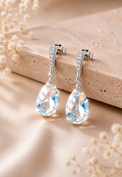 Aros Encanto Plata 925 Cristal Swarovski® Aurora Boreal