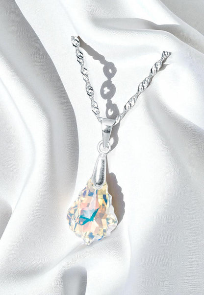 Collar Roma Plata 925 Cristal Aurora Boreal