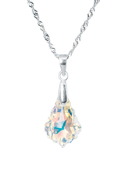 Collar Roma Plata 925 Cristal Aurora Boreal