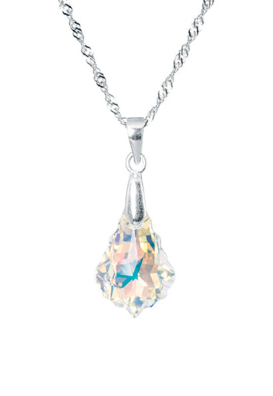 Collar Roma Plata 925 Cristal Aurora Boreal