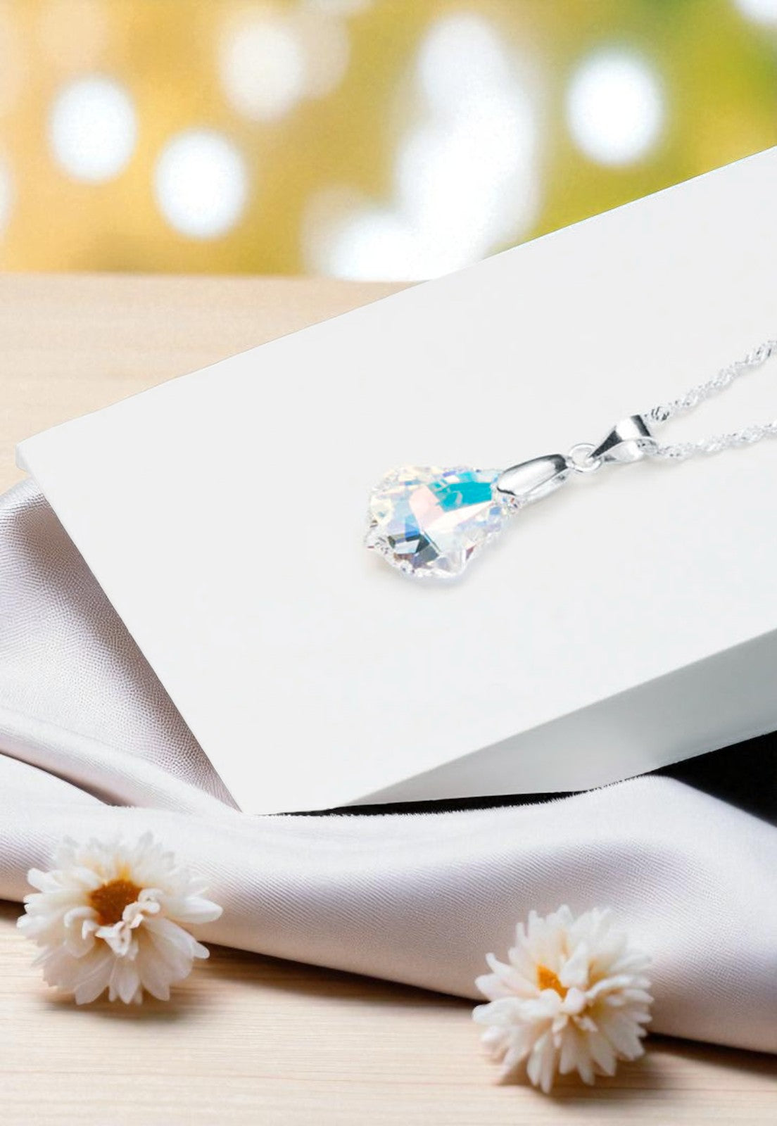 Collar Roma Plata 925 Cristal Aurora Boreal