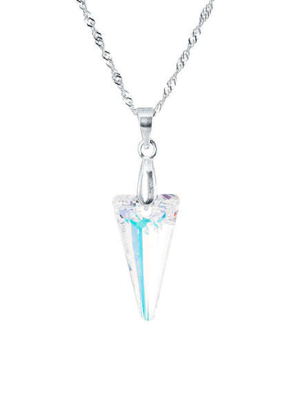 Collar Sevilla Plata Italiana 925 y Cristales Genuinos Aurora Boreal