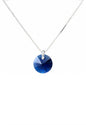Collar Punto de Luz Plata 925 Cristal Swarovski® Dark Blue