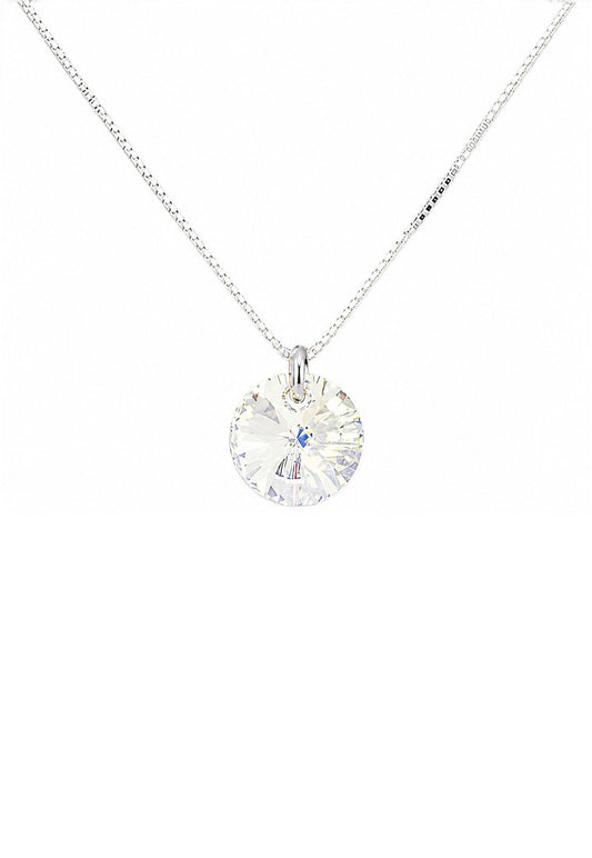 Collar Punto de Luz Plata 925 Cristal Swarovski® Aurora Boreal
