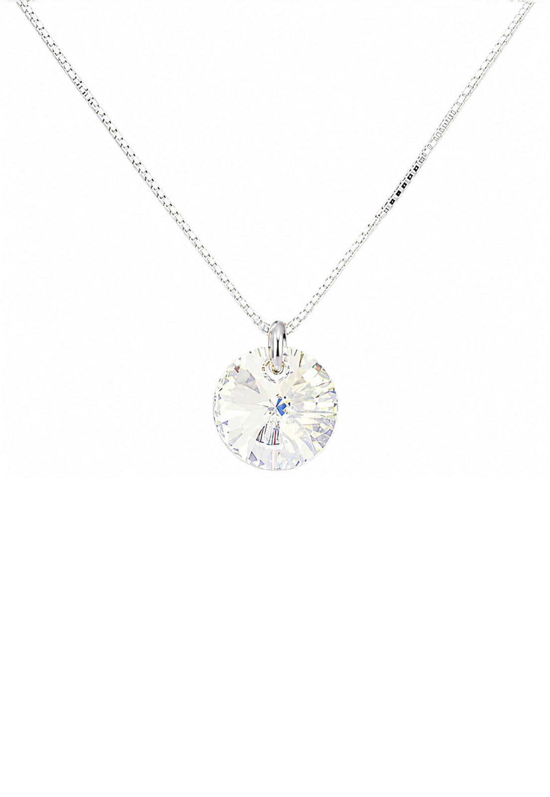 Collar Punto de Luz Plata 925 Cristal Swarovski® Aurora Boreal