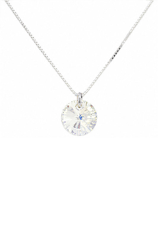 Collar Punto de Luz Plata 925 Cristal Swarovski® Aurora Boreal