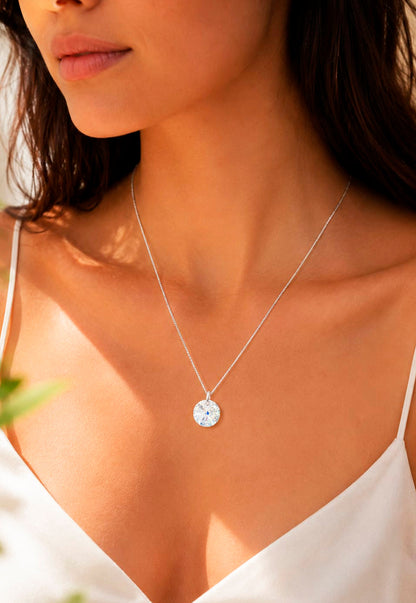Collar Punto de Luz Plata 925 Cristal Swarovski® Aurora Boreal