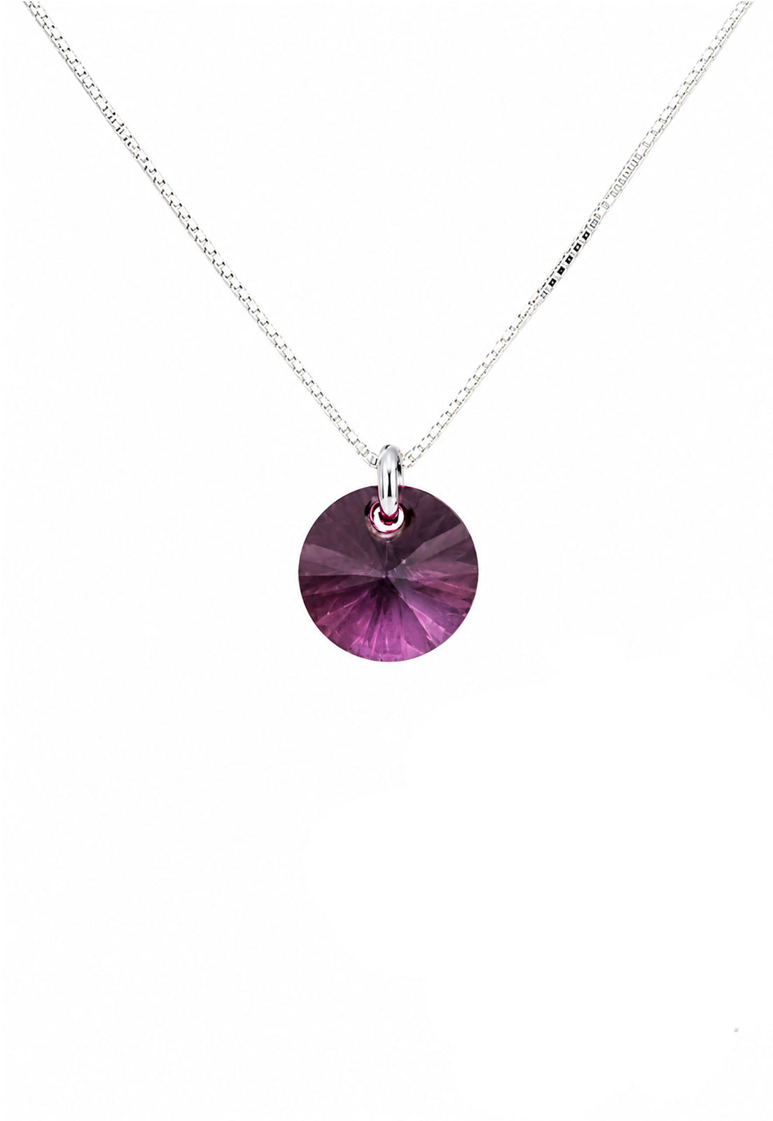 Collar Punto de Luz Plata 925 Cristal Swarovski®  Antique Pink