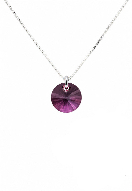 Collar Punto de Luz Plata 925 Cristal Swarovski®  Antique Pink